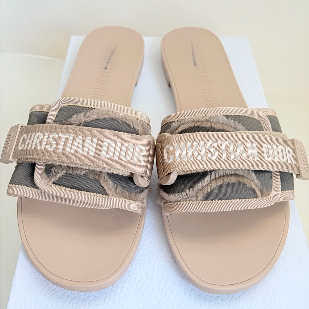 Dior Revolution Camouflage Nude Sandal Size 40